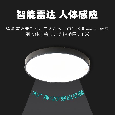LED三防感應(yīng)吸頂燈 走廊陽臺玄關(guān)過道燈紅外人體感應(yīng)雷達(dá)聲控?zé)? title=