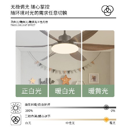 現(xiàn)代簡(jiǎn)約大風(fēng)扇燈一體客廳燈大風(fēng)力變頻智能電扇燈餐廳臥室吊扇燈