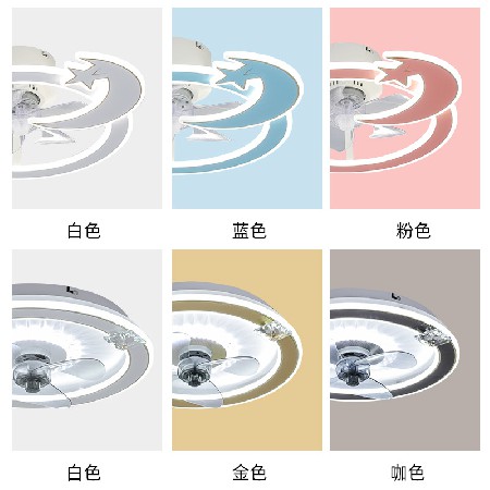 工廠批發(fā)北歐簡約創(chuàng)意led吸頂風扇燈 客廳臥室電燈風扇一體中山燈
