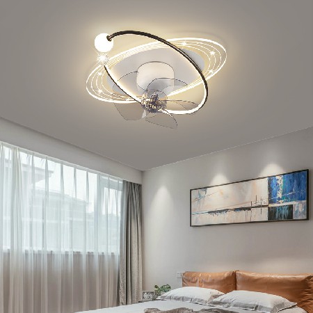 風扇吸頂燈組合套餐輕奢臥室吊扇燈星空投影餐廳吊燈電風扇吸頂燈