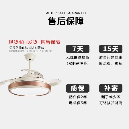 定制加工 led隱形風(fēng)扇燈客廳變頻吊扇燈餐廳簡約風(fēng)扇吊燈中山工廠