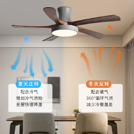 北歐風(fēng)扇燈實(shí)木客廳臥室書(shū)房餐廳吊扇燈變頻靜音吸頂電扇燈批發(fā)
